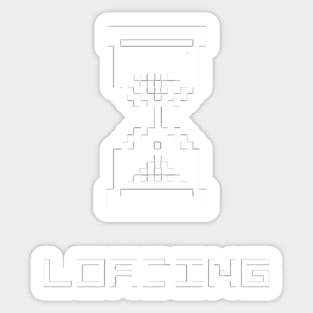 Loading Hourglass - light text Sticker